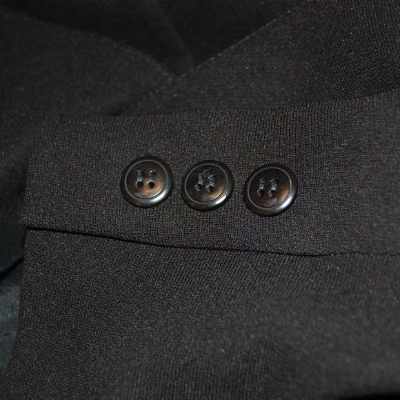Collectables Petite Sophisticates Lined Women's 3 Button Black Jacket Size 4 - Picture 8 of 13